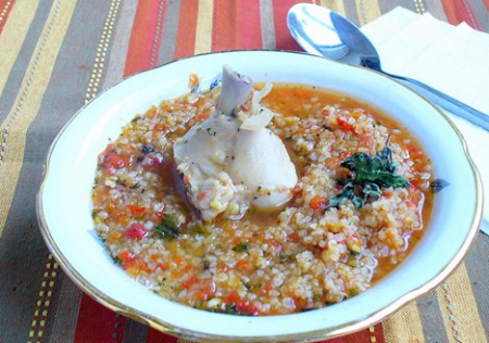 Суп с булгуром и курицей