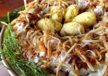 Салат "Гнездо глухаря"