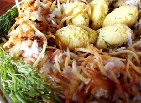 Салат "Гнездо глухаря"