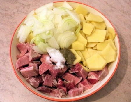 Картошка по французски с мясом
