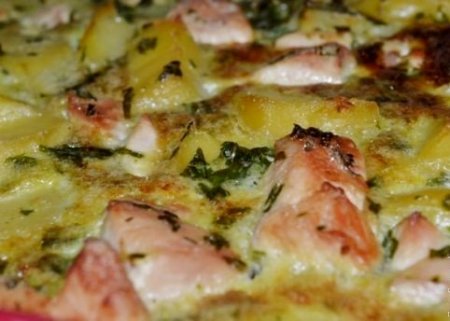 Картофельная запеканка с курицей.