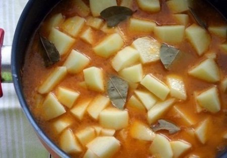 Картошечка, гашенная с мясом 