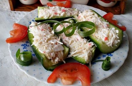 "Лодочки" из огурца