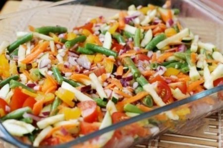 Куриный стейк с овощами