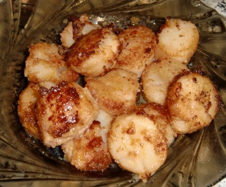 Морской гребешок в сухарях