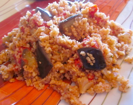Кускус с баклажанами 