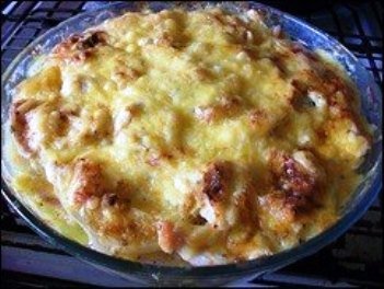 Картофельная запеканка с курицей и сыром