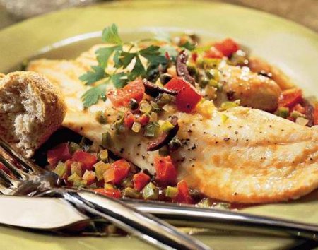 Как подготовить камбалу с помидорами