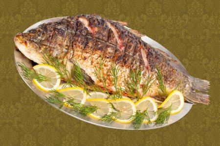 Как специализировать золотого карпа с лимоном.