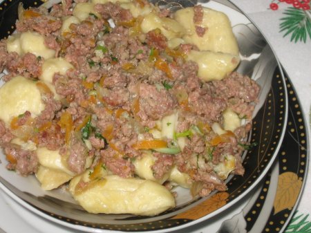 Полтавские галушки с мясным фаршем