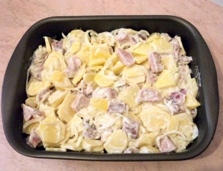 Картошка по французски с мясом