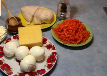 Салат из куриной грудки