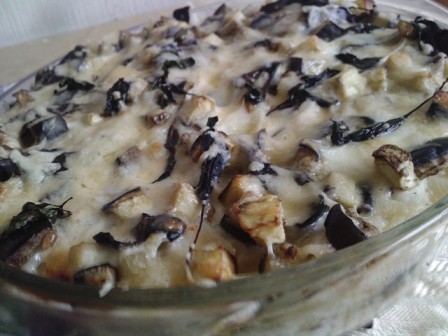 Ракушки с баклажанами