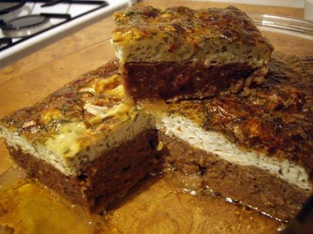 Мясная запеканка Нежность с яичным кремом