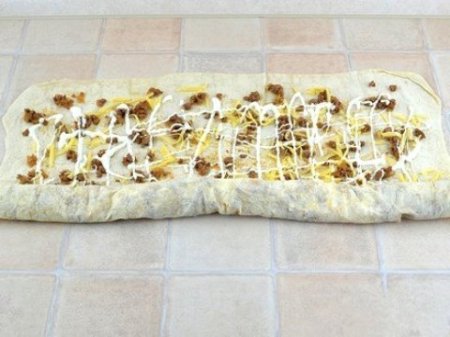 Мясной пирог из лаваша