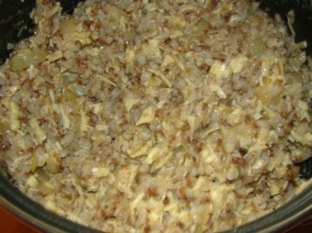 Гречневые котлеты с сыром и  луком