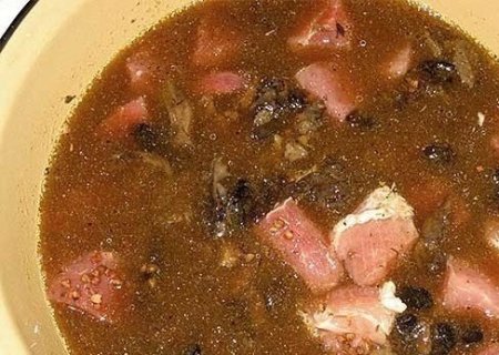 Греча с мясом и грибами