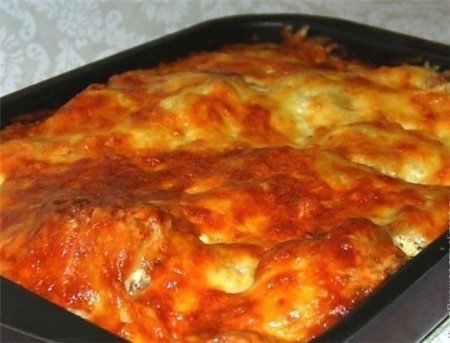 Курица, запеченная с гречкой