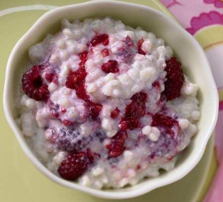 Перловка с малиной