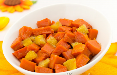 Тыква, запеченная с апельсином и лимоном