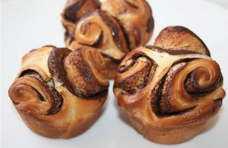 Маффины Розочки с шоколадом