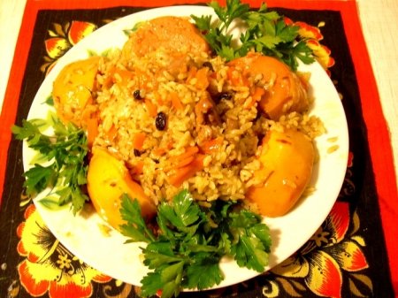 Рецепт плова с айвой