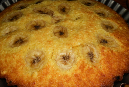 Творожный кекс с бананом