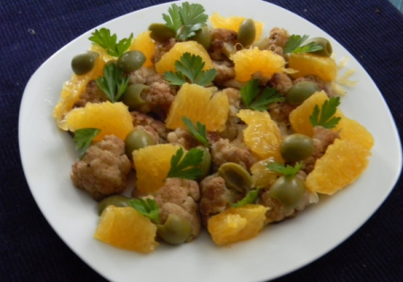 Салат с цветной капустой и апельсинами