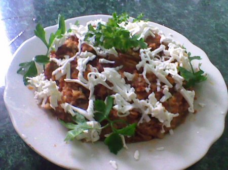 Салат из жаренных баклажанов