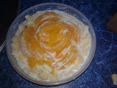 Фруктовый салат "Солнце на снегу"