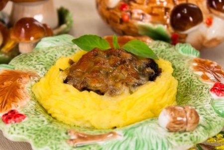 Гнездышки из кортошки с грибами