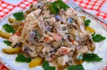 Мясной салат "Спутник"