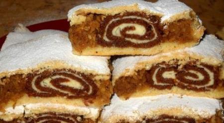 Яблочный пирог с рулетом