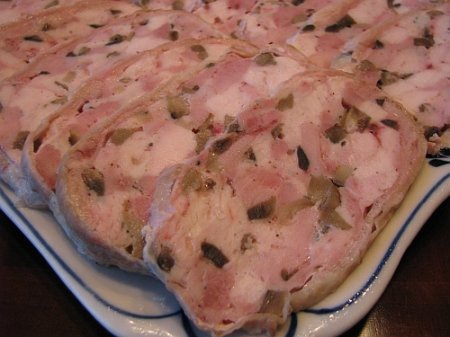 Куриная ветчина с грибами