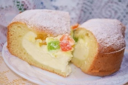 Пирог с творожной внутренностью