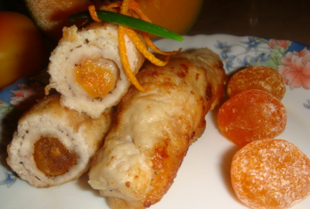 Свиные рулетики с кумкватом