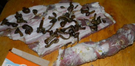 Мясные пенечки под апельсиновым соусом