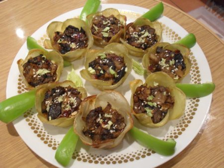 Закусочные картофельные цветочки