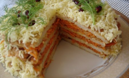 Мясной закусочный тортик