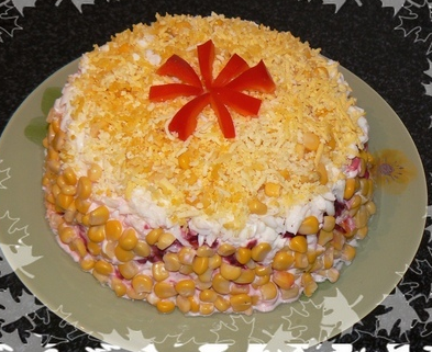 Тортик-салат "к торжественному столу"