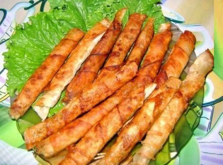Закусочные рулетики из лаваша