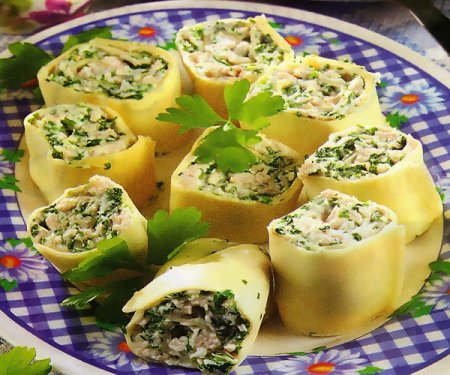 Сырный рулет с курицей