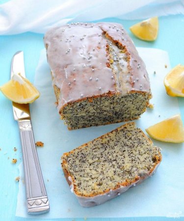 Лимонный кекс с маком