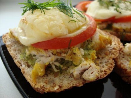 Рецепт приготовления бутербродов с куриным филе