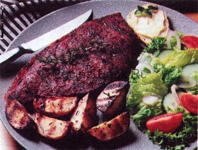 Как специализировать Ромштекс с овощами