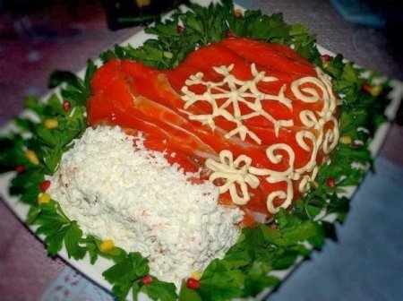 Салат Варежка Деда Мороза