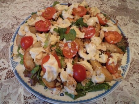 Новогодний салат с грушами