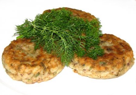 Биточки рисовые с грибами