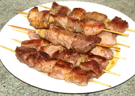 Шашлык на сковородке