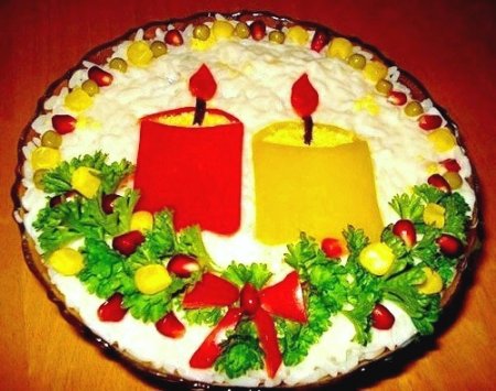 Салат При свечах